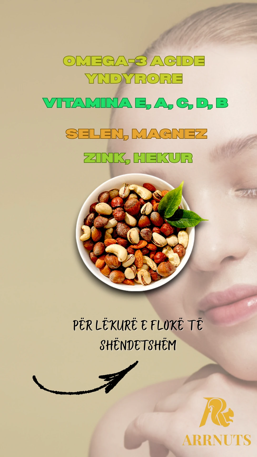 Arrore organike (organic nuts) - proteina, magnez dhe omega 3